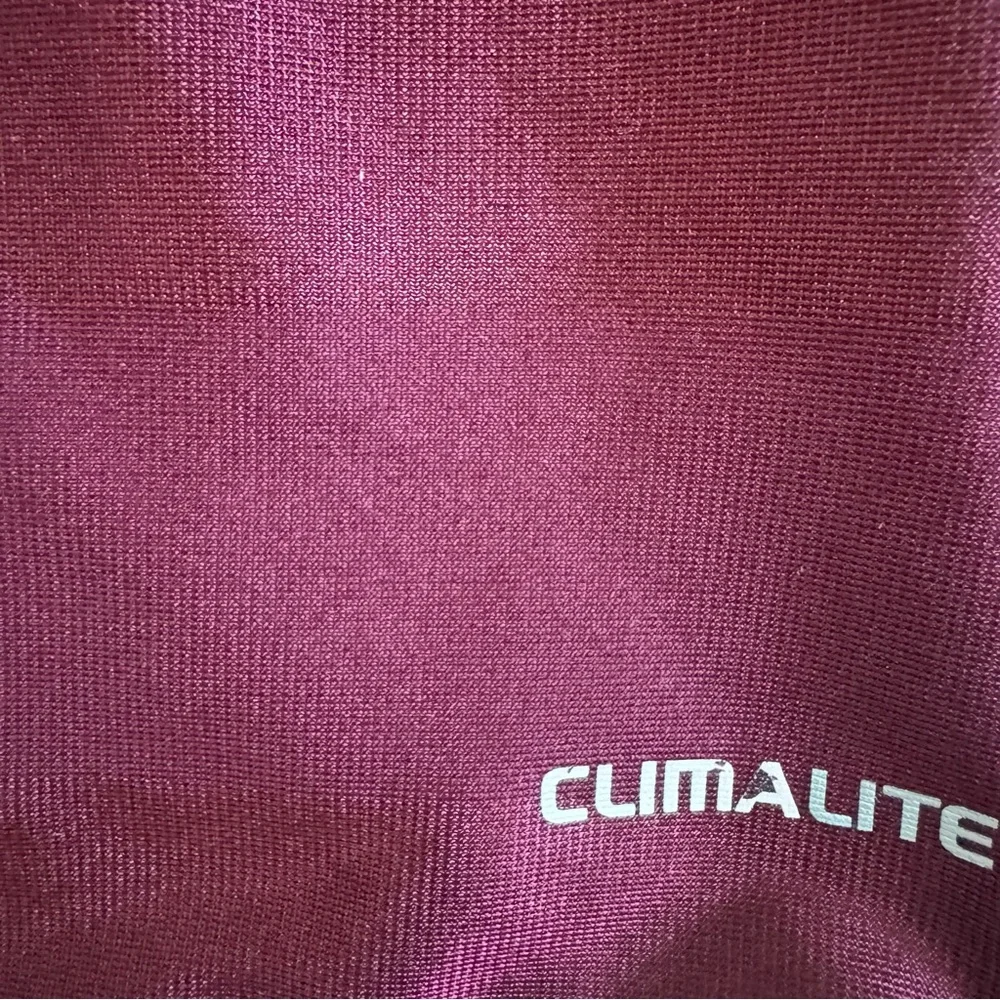 Adidas Maroon Short Sleeve Men’s Performance Climalite Jersey Shirt Size XL